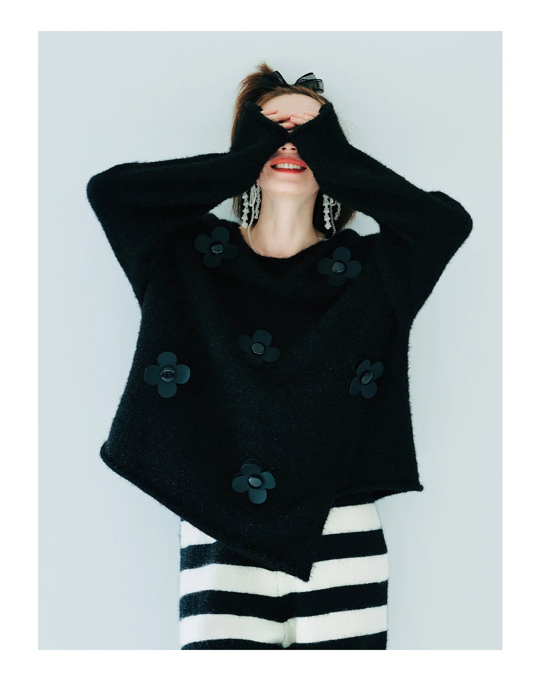 Mila Flower Appliqué Sweater