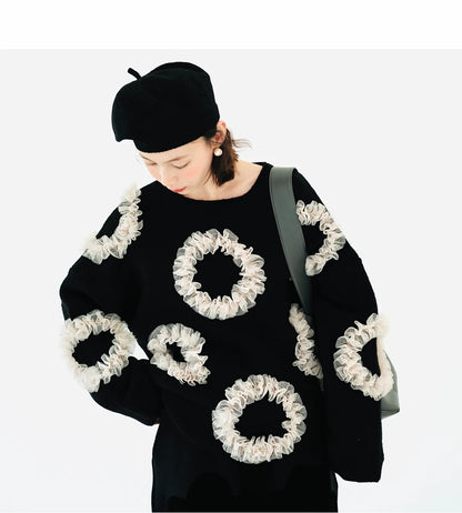 Élise Ruffle-Circle Sweater