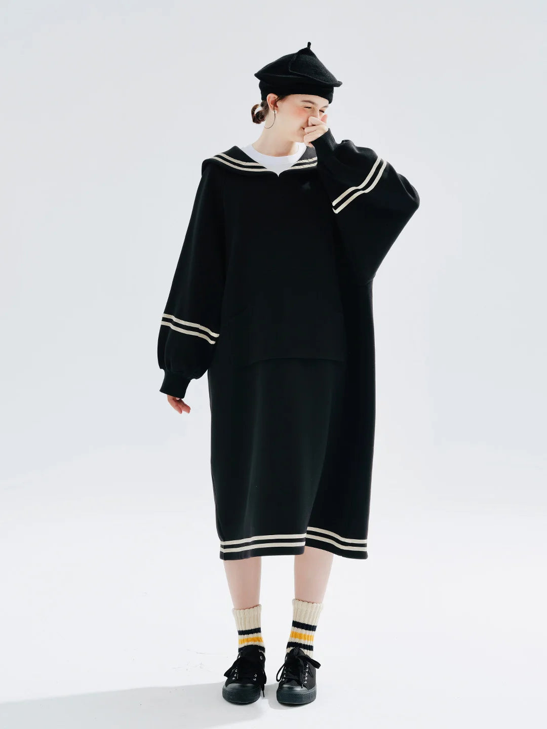 Margaux Noir Sailor Dress