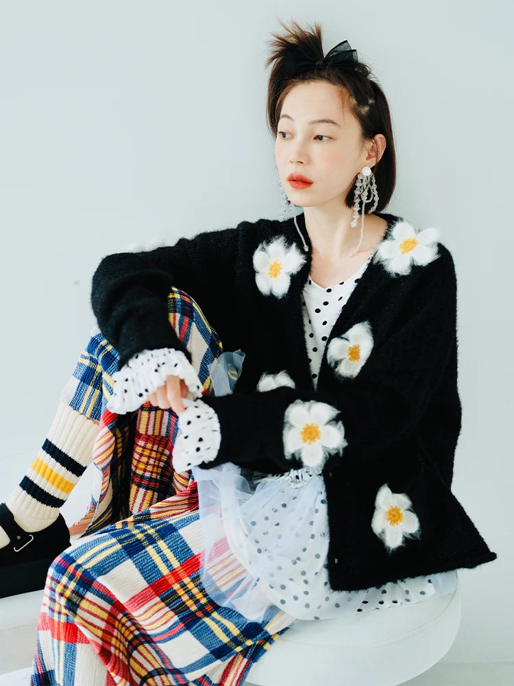 Camille Floral Accent Cardigan