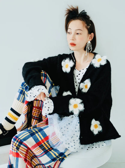 Camille Floral Accent Cardigan