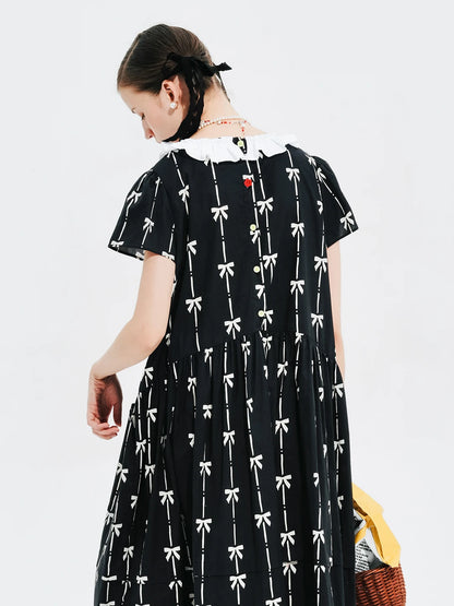Lucie Bow-Embellished Midi Dress