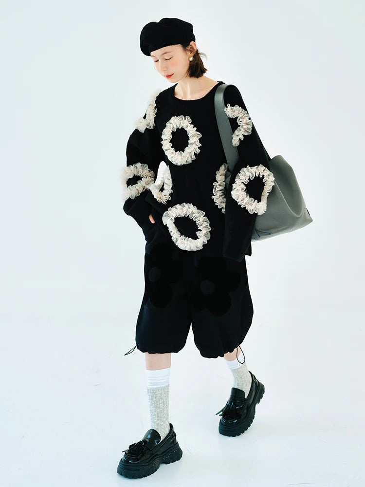 Élise Ruffle-Circle Sweater