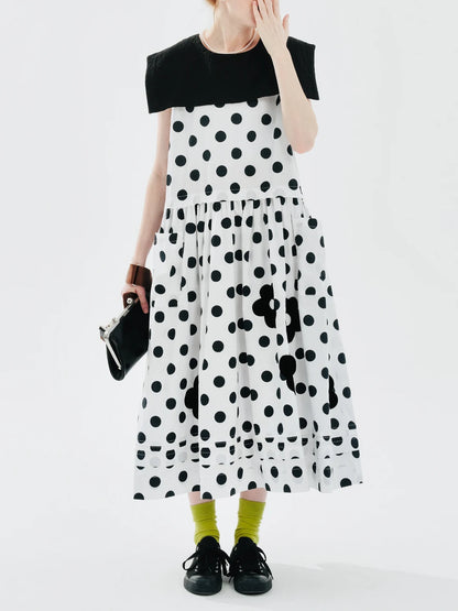 Élodie Polka-Dot Midi Dress