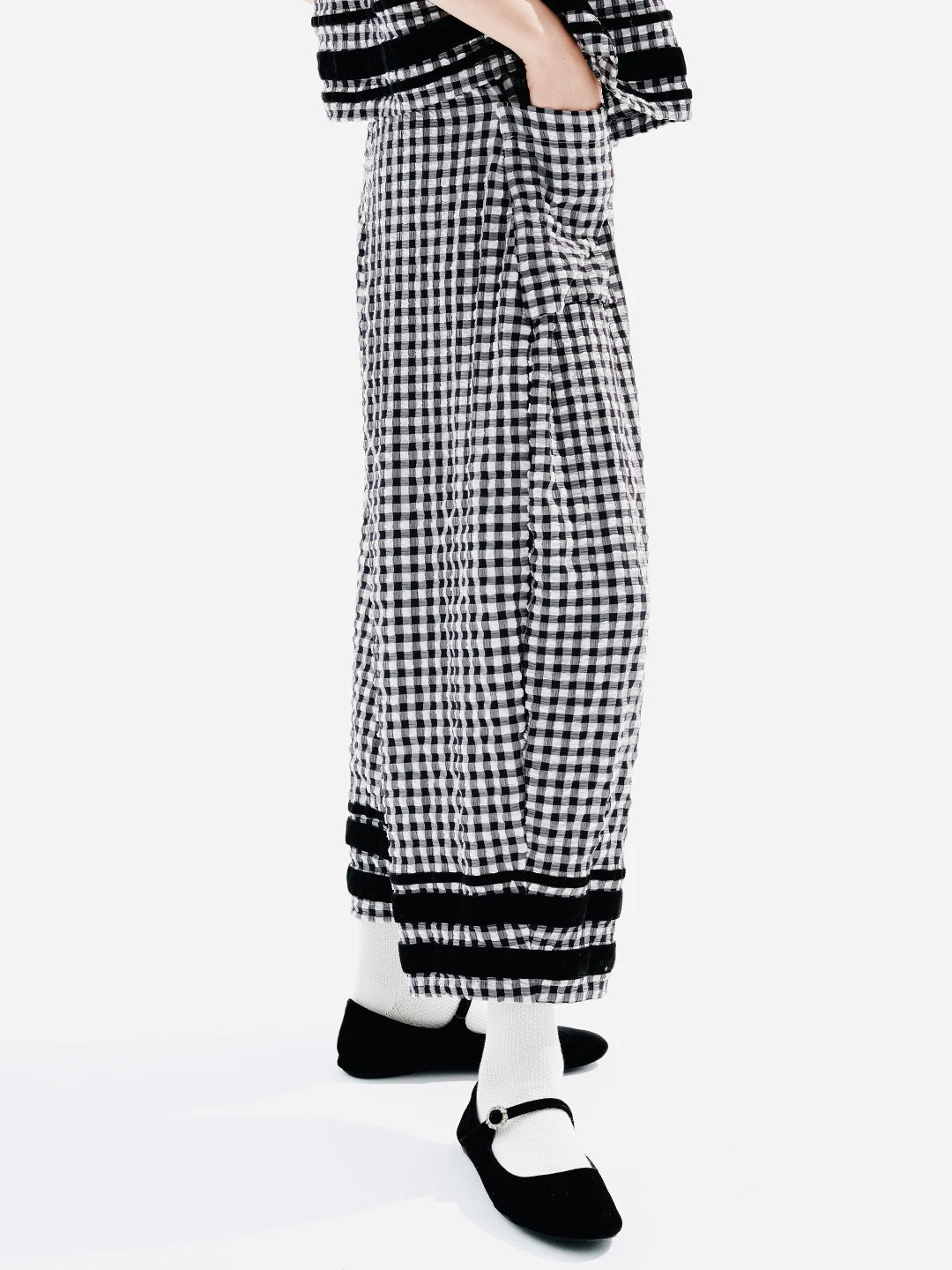 Black & White Gingham Lounge Pants