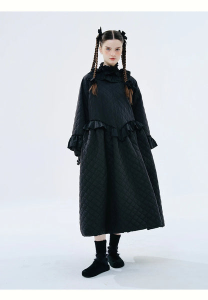 Elise Ruffled Quilted Dress