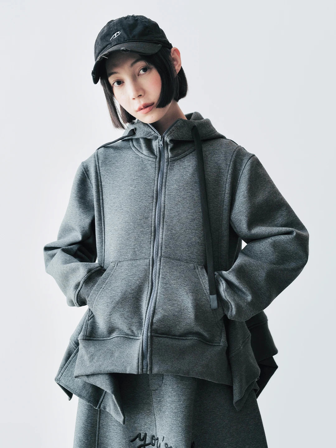 Charlotte Grey Zip-Up Hoodie