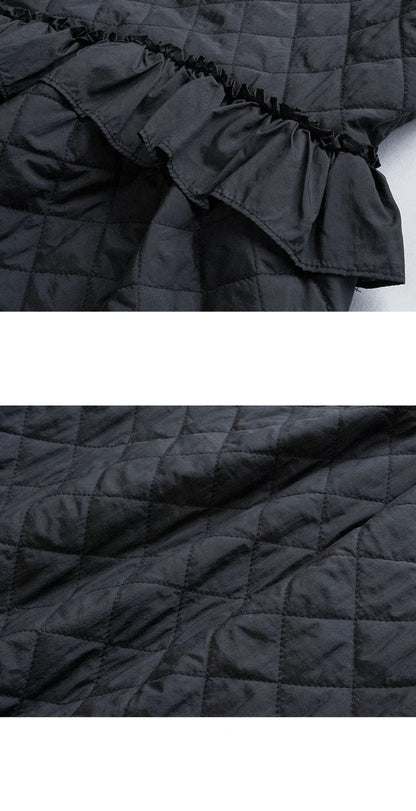 Elise Ruffled Quilted Dress