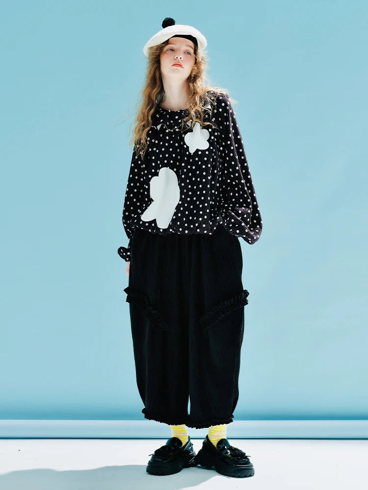 Amandine Polka-Dot Blouse