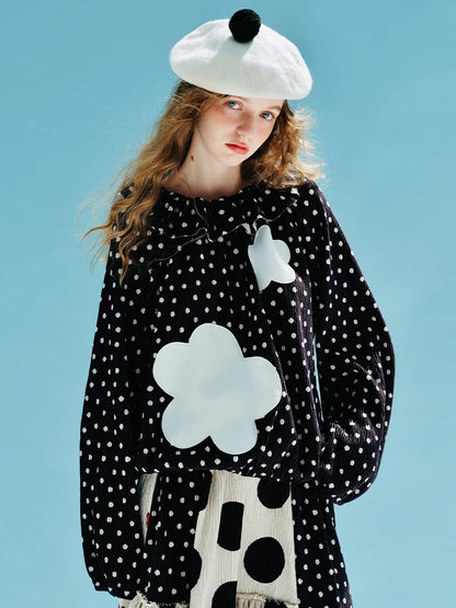 Amandine Polka-Dot Blouse