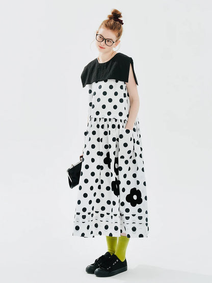 Élodie Polka-Dot Midi Dress