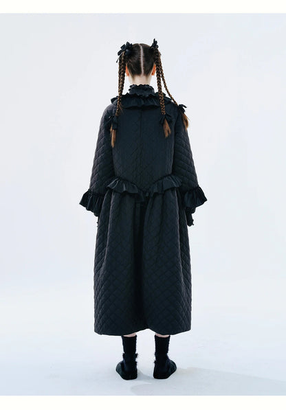 Elise Ruffled Quilted Dress