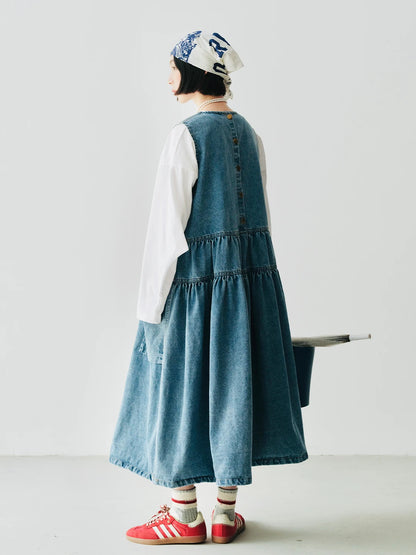 Élodie Sleeveless Denim Dress