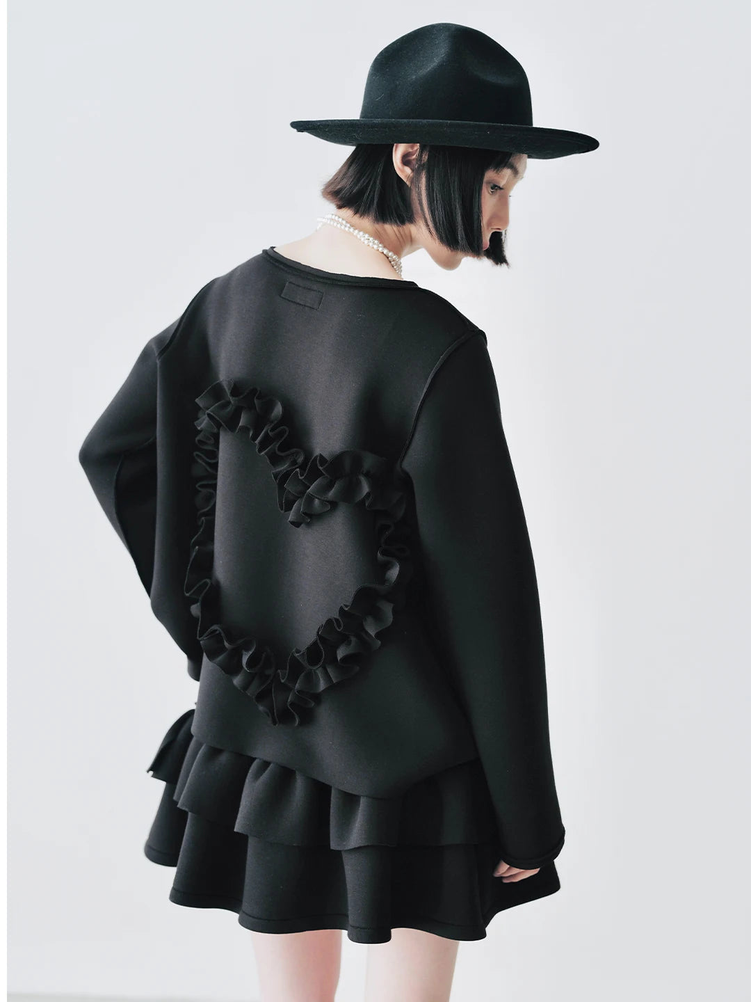 Heart Ruffle Detail Top