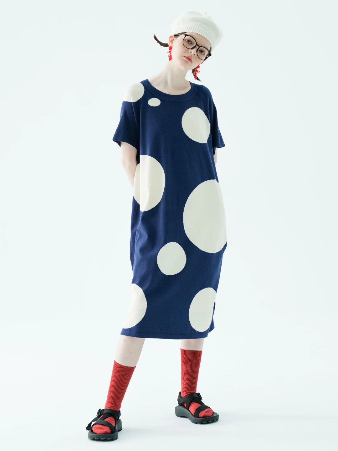 Élise Oversized Polka Dot Dress